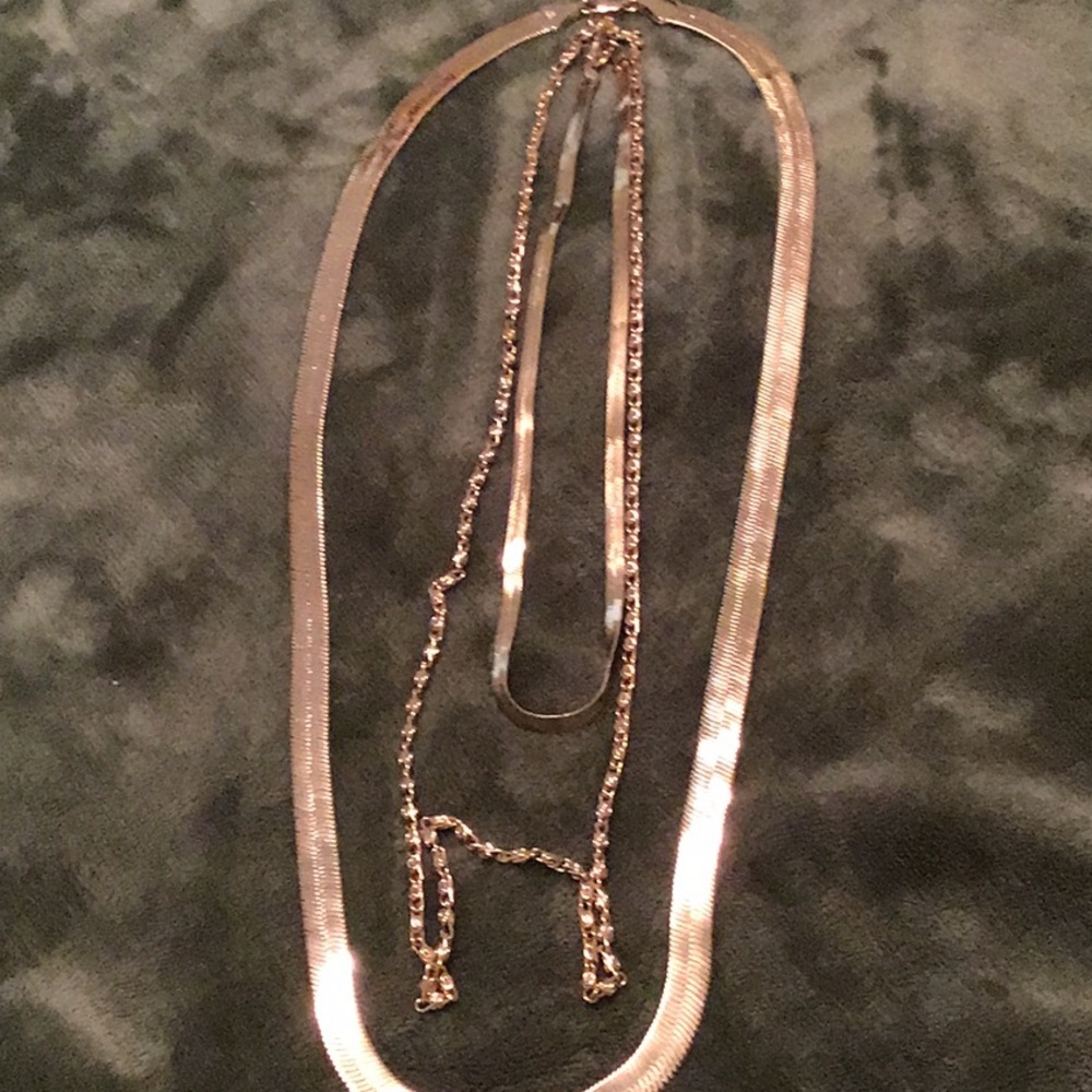 Three Gold Tone Chains